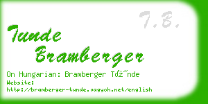 tunde bramberger business card